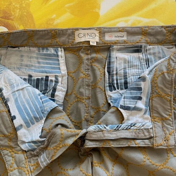 ANTHROPOLOGIE Embroidered Chinos (Sz 32) - Picture 6 of 13